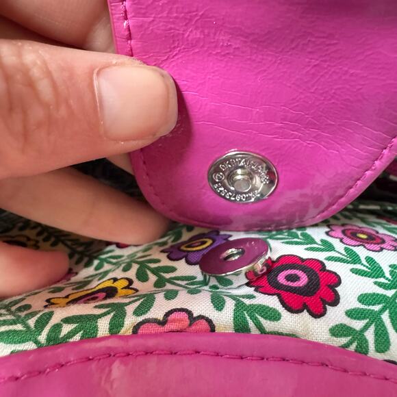 Vera Bradley Viva La Vera Bamboo Handle Straw Purse Medium Tote Handbag Retired - Picture 7 of 13